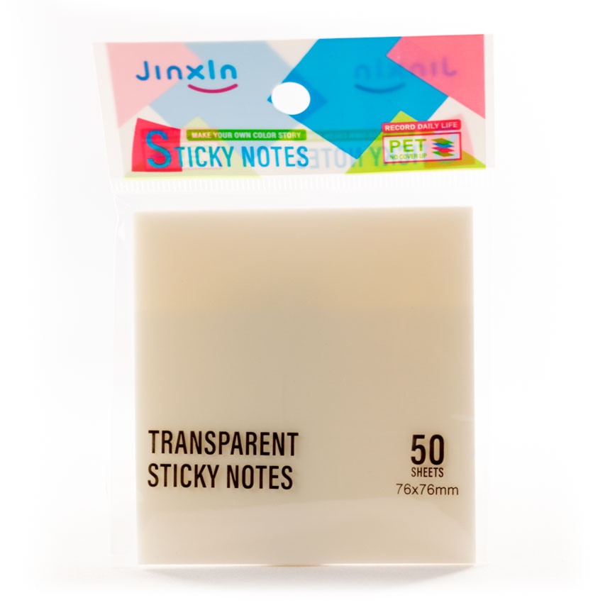 Steve-Juego De Notas Adhesivas Transparentes Impermeables , 50 Hojas