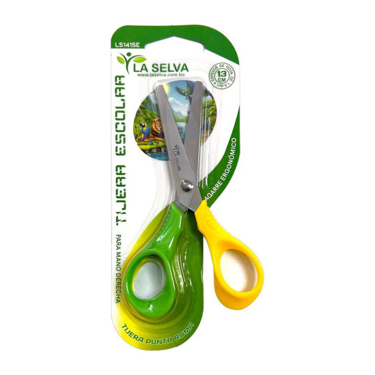 Tijera escolar ergonomico 13cm La Selva