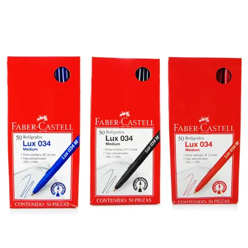 Boligrafo 034 Faber Castell de 50 Unidades