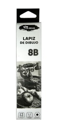 Lapiz Carbonico de dibujo 2.4mm La Selva 12u (8B)