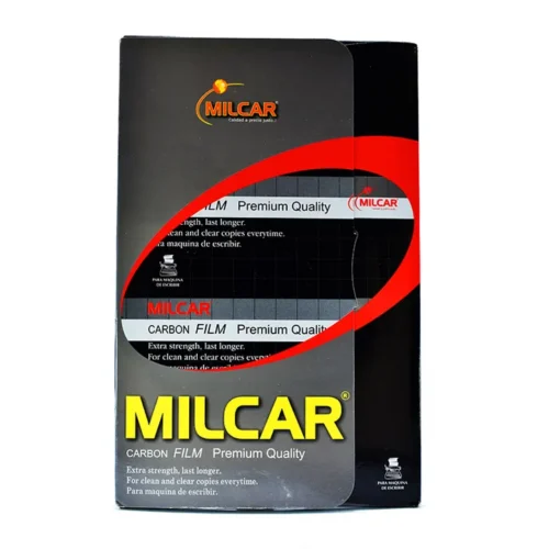 Papel Carbonico Economico Milcar de 100u (Negro) Papel Carbonico Milcar de 100 unid