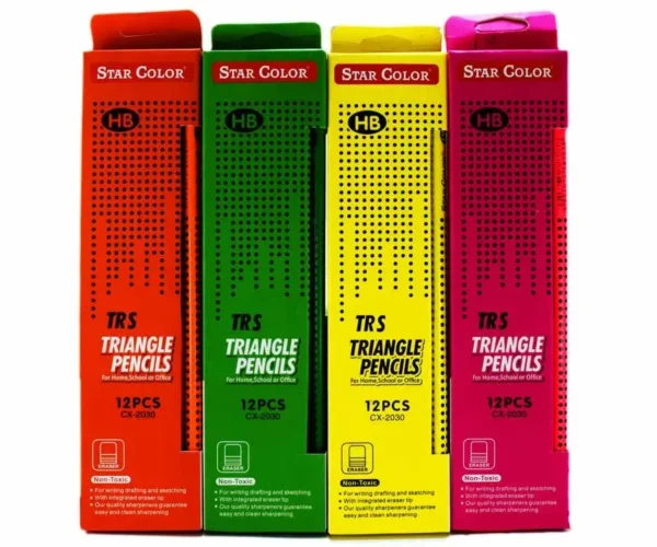 Lapiz negro triangular Star color 12 pcs