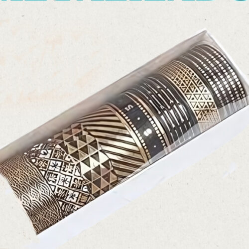 Yurex decorativo de papel dorado 10 unid.