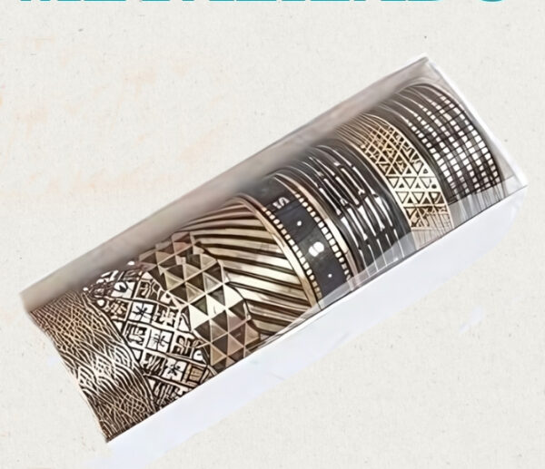 Yurex decorativo de papel dorado 10 unid.