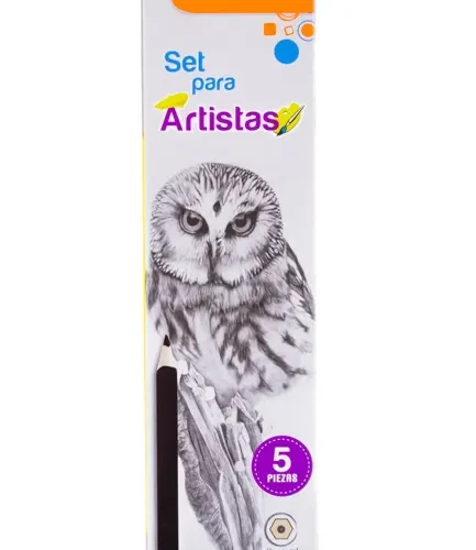 Set de Lapiz P/Artistas Carbonico HB-2B-4B-6B-8B Madison 5pcs