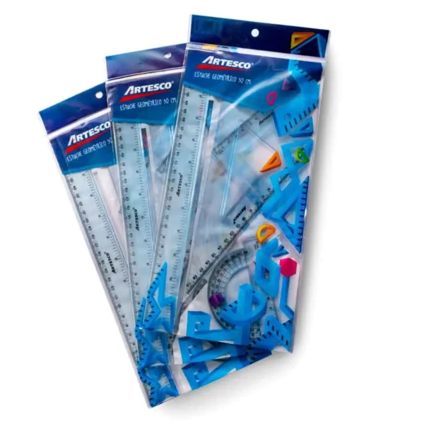 Estuche Geometrico Artesco en Bolsa de 30 cm