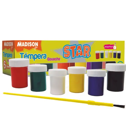Tempera Gouache STAR 22ml Madison 6 colores