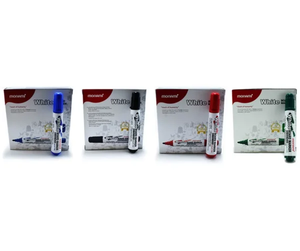 Marcador Acrilico de Pizarra Monami de 12 unid.