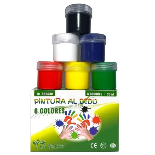 Pintura al dedo 30ml La Selva 6 colores