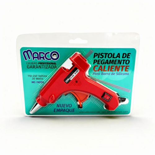 Pistola para silicona en barra con switch 30W MARCO