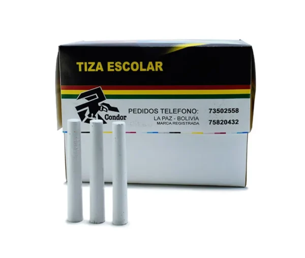 Tiza Escolar blanco 144PCS