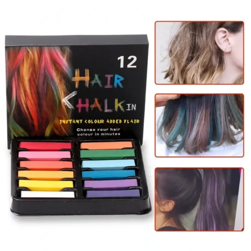 Tiza para cabello de 12 colores