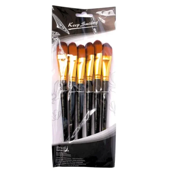 Pincel lengua de gato Keep Smiling de 6 unid